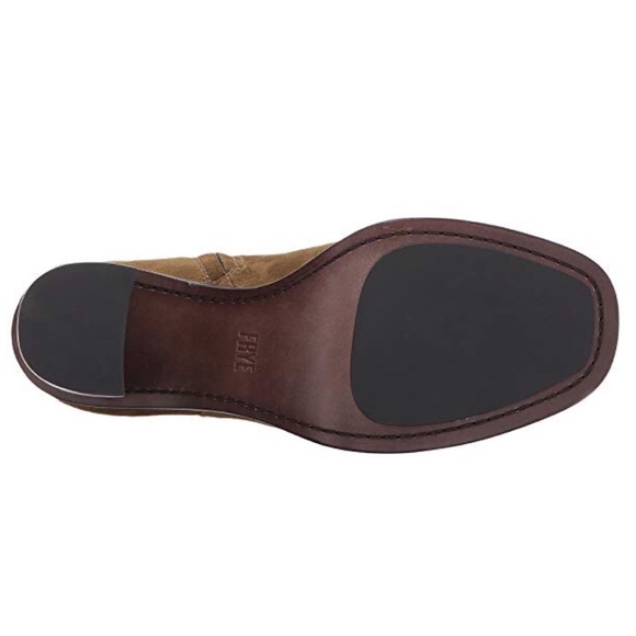 Frye Amy Peep Toe Lace Up Suede Booties - Picture 8 of 8